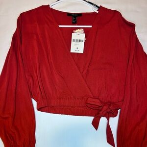 Forever 21 women’s long sleeve woven top